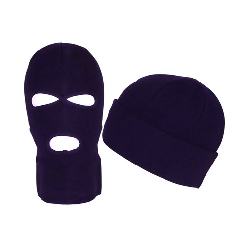 Bonnet cagoule bleue trois - bonnet,