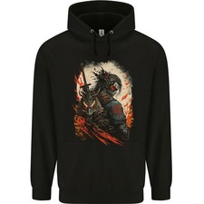 Hoodie Pour Homme Fantaisie Samouraï Sombre 80% Coton