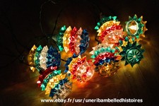 Ancienne Guirlande Électrique sapin Noël  lanternes lumineuses vintage années 60