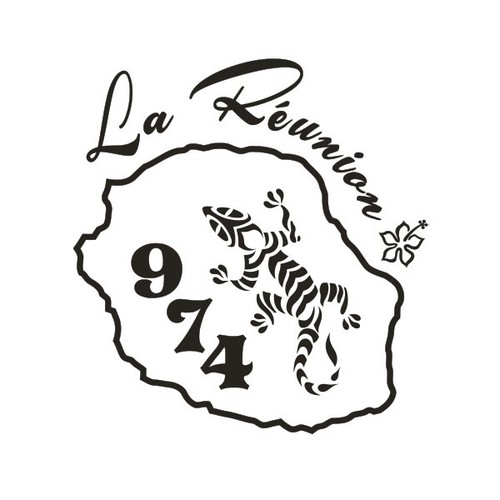 Sticker réunion 974 - 1,