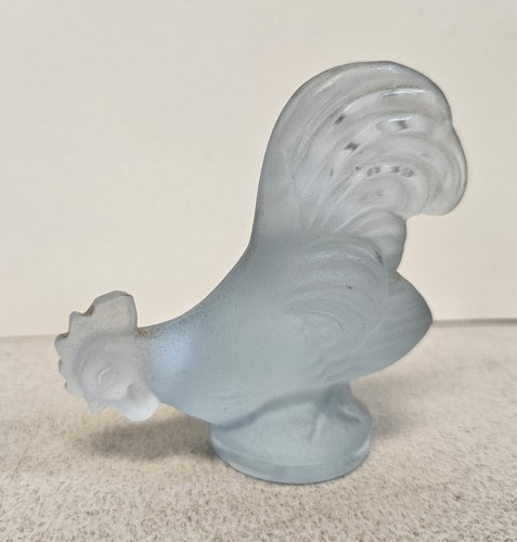 Vintage frosted blue glass - frosted,