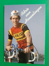 CYCLISME carte cycliste ADRIE VAN HOUWELINGEN équipe TI RALEIGH 1983 signée
