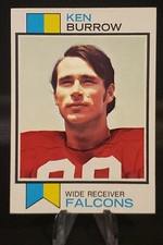 1973 Topps 🏈 Football #489 Ken Burrow ✨RC✨ (Falcons).  EX/NM