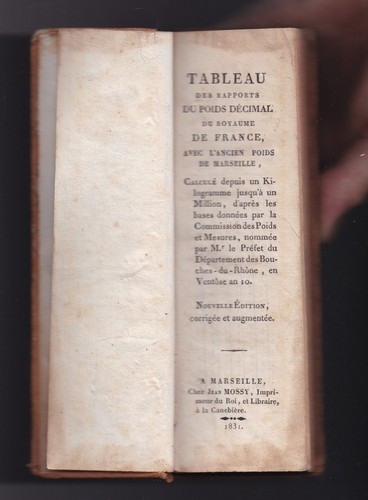 Tableau rapports poids - rapports, du