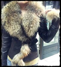 Veste en cuir véritable et