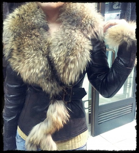 Veste cuir véritable et - cuir,