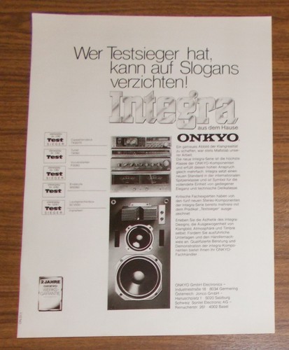 Rare advertising vintage onkyo - advertising,