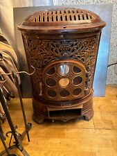 Ancien poêle en fonte Deville art déco hella 451 ,fonte Émaillée,