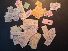 Lot d'anciens timbres fiscaux Suisse