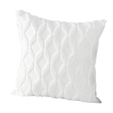Housse de coussin blanche
