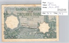 BILLET ALGÉRIE - 50 FRANCS - 13.11.1936
