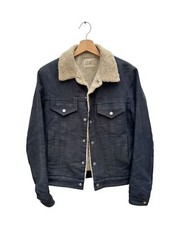 Sandro Navy Shearling Jacket Fully lined Size XS