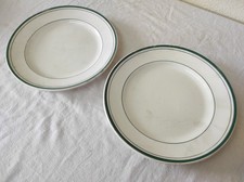 2 anciennes Assiettes plates  Labrut Frères liseré vert