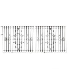 Paire de Portails Anciens Fer Forgé Décorations Italie XXe Siècle Originaux