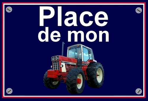 Plaque place mon tracteur - ,