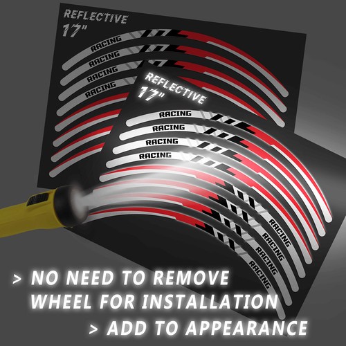 Retroreflective rim strips - retroreflective,