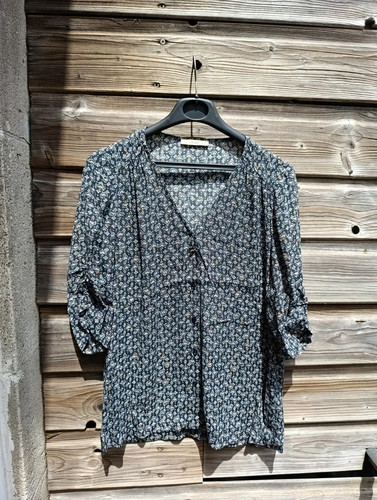 Blouse bleu marine - bleu, motif