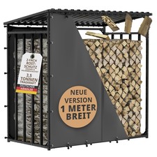 Étagère à bûches Métal Galvanisé Chauffage Serre bûche Étanche Robuste Extérieur