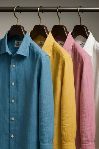 Chemise homme lin flammé - chemise,