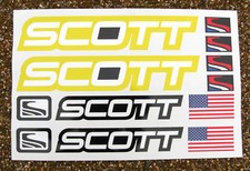 Mountain Bike MTB Cycle Cadre Stickers Autocollant Jaune Pour Scott