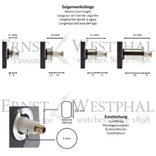 UTS mouvement à  quartz avec pendule et carillon + aiguilles