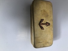 Ancienne Boîte À Tabac Marin Laiton Et Cuivre Vintage