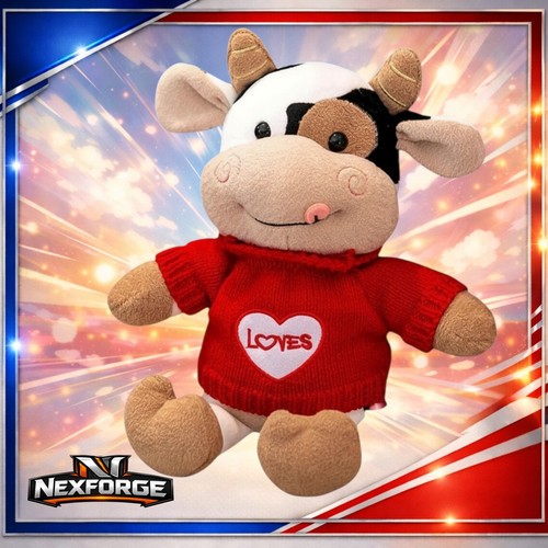 Peluche vache rouge - vache,