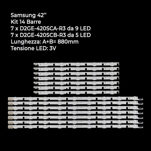 Kit barres bandes led - kit, 14