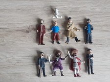 LOT DE 8 FIGURINES + MILOU PLASTIQUE TINTIN PLASTOY 2011 AU 1/32 TTBE