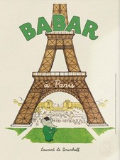 BABAR  A Paris AFFICHE POSTER Officielle 30x40cm 