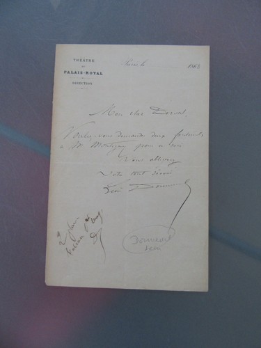 Lettre autographe 1868 - autographe, leon