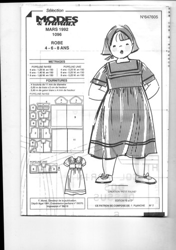 Patron enfant fille - enfant, 1992