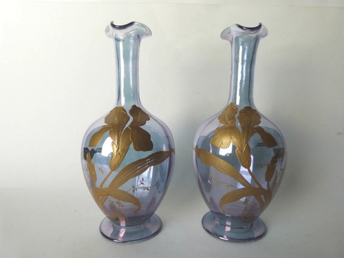 Paire carafes cristal de - de, en