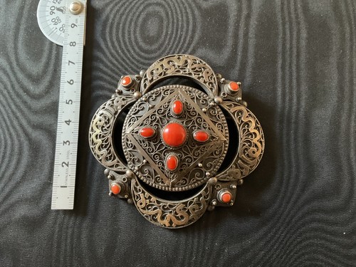 Pendentif broche argent et - pendentif, -broche-argent