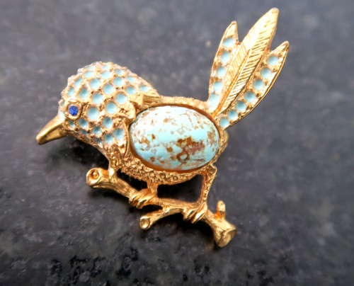 Broche oiseau signée - , auriège