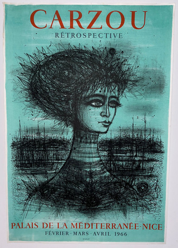 Carzou restrospective affiche - restrospective,
