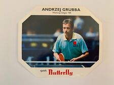 STICKER VINTAGE - TENNIS DE TABLE BUTTERFLY - ANDRZEJ GRUBBA - WELTCUP SIEGER 88