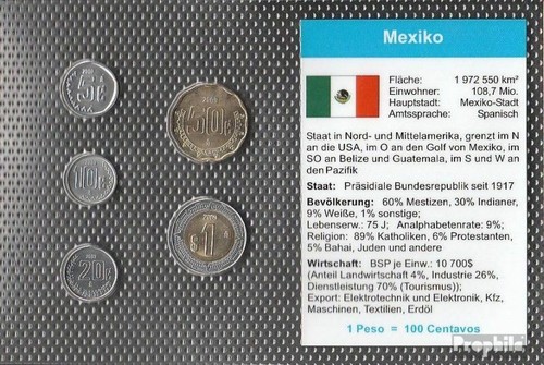 Mexique série monnaies - série, de