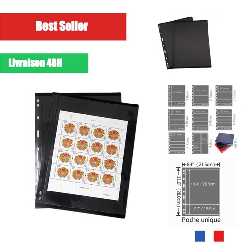 Lot feuilles timbres pour - feuilles,