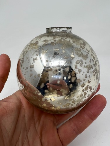 Boule noel verre eglomisé - de,
