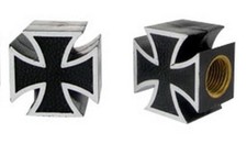 BOUCHON DE VALVES CROIX DE MALTE POUR HARLEY-DAVIDSON & CUSTOM