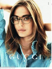 PUBLICITE ADVERTISING 1016  2015   les lunettes de vue Gucci