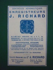 1931-32 PUB JULES RICHARD APPAREIL PHOTO AERIENNE ALTIMETRE BAROGRAPHE FRENCH AD