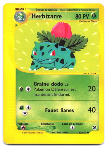 Carte pokémon herbizarre - pokémon,