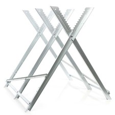 Wiltec Chevalet de sciage Pliable 3 Supports de troncs galvanisés Bois Aide Scie