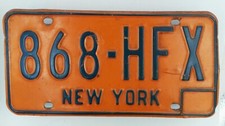 USA NEW YORK    Authentique   plaque d immatriculation license plate