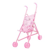 Poussette pour poupées avec roues pivotantes à double rangée, idéale pour