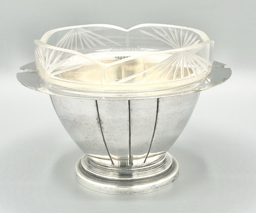 Coupe métal argenté - , verre