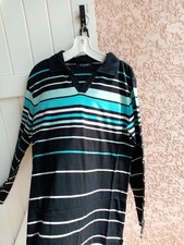 Tee shirt homme marque armand thiery studio 95 % coton taille m noir turquoise