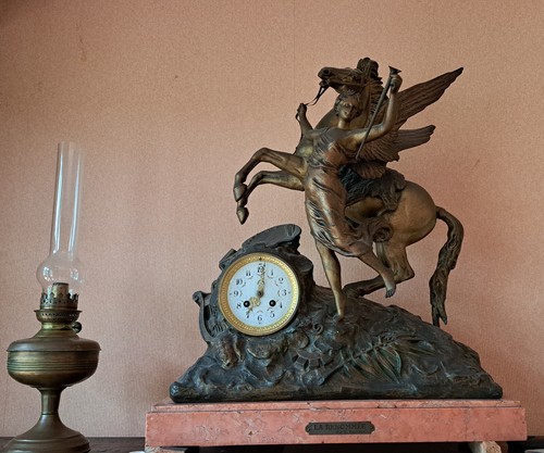 Sculpture horloge cheminee - sculpture,